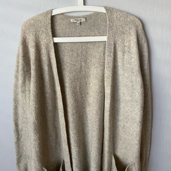 Madewell Beige Merino Wool Blend Long Cardigan - Picture 3 of 9